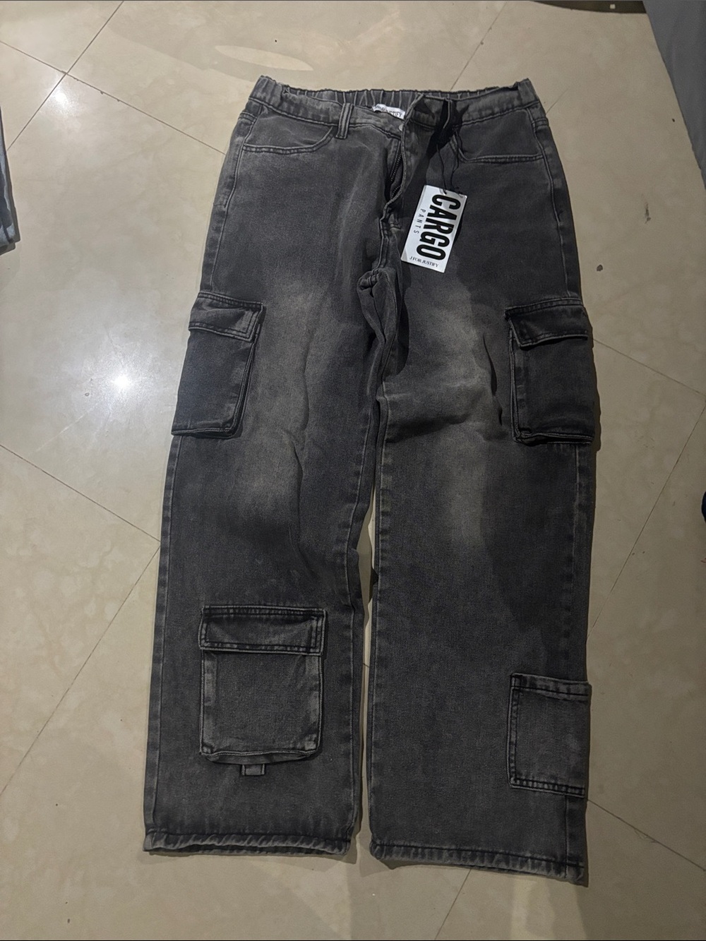 Cargo Men's Black Washed Cargo Pants